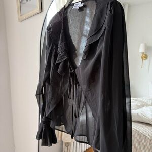 Princess Polly Sheer front tie top